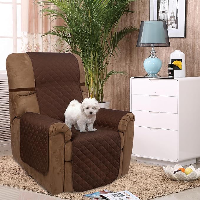 U-NICE HOME Recliner Chair Covers Reversible Quilted Water Repellent Pet - Image 2