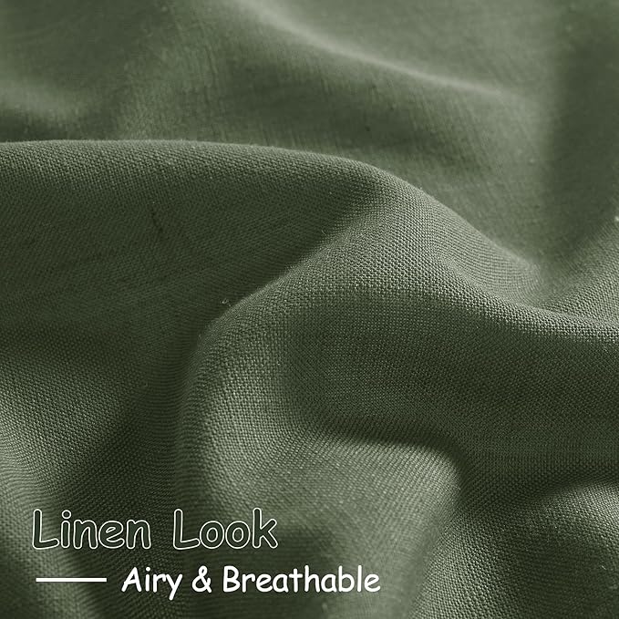 Nanspring Forest Green Linen Curtains - Image 3