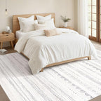 Nakagishi 7x9 Area Rug Living Room: Washable Boho Large Neutral Soft Farmhouse - Image 5
