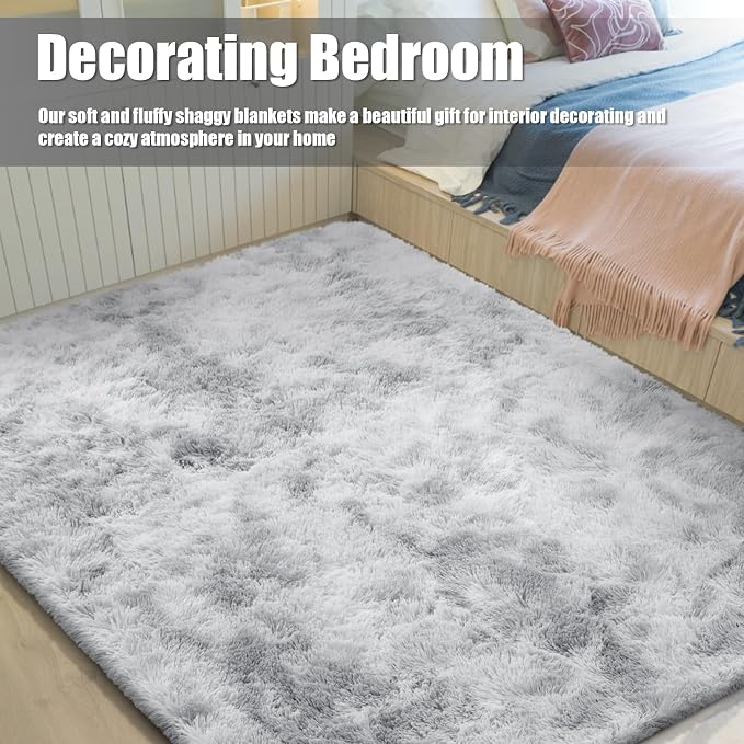 9x12 Fluffy Area Rugs for Living Room, Large Fuzzy Shag Area Rug for Bedroom - Image 5