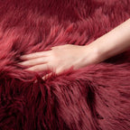 Ashler faux fur rug, Fluffy Shaggy Area Rug Ultra Soft 3 x 3 Feet Round Fur Rug - Image 5