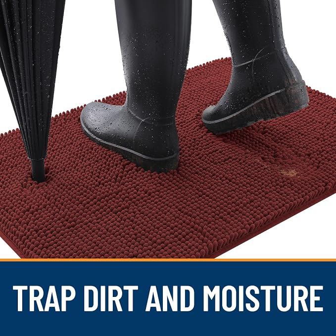 OLANLY Dog Door Mat for Muddy Paws 47x24, Absorbs Moisture and Dirt, Absorbent - Image 2