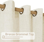 LAMIT Natural Linen Curtains 84 Inches Long - Image 3