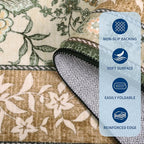 GarveeHome Terracotta Olive Sage Green Washable 6x9 Area Rugs, Botanical Grove - Image 7