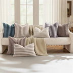 decorUhome Cozy Faux Fur Throw Pillow Covers 16x16 Set of 2 Decorative Soft - Image 5