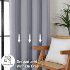 Simplebrand Ava Silver Grey Short Blackout Curtains - Image 7