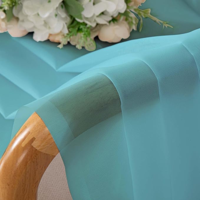 Chyhomenyc Sheer Curtains 63 Inch Length 2 Panels Set, Light Filtering Rod - Image 9