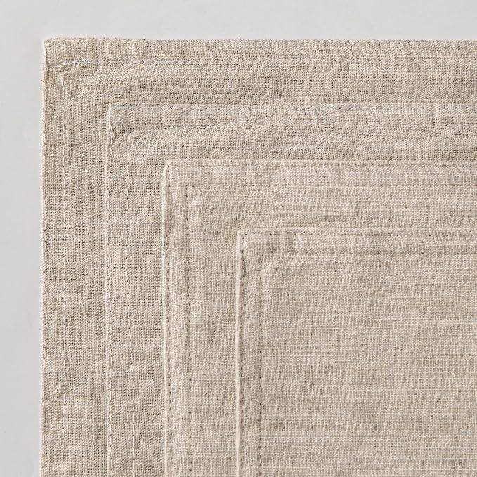 MIULEE Beige Linen Pillow Covers Pack of 4 Decorative Natural Solid Throw - Image 6