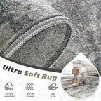 Area Rugs 5x7 for Living Room: Washable Rug Modern Abstract Neutral Soft - Image 4