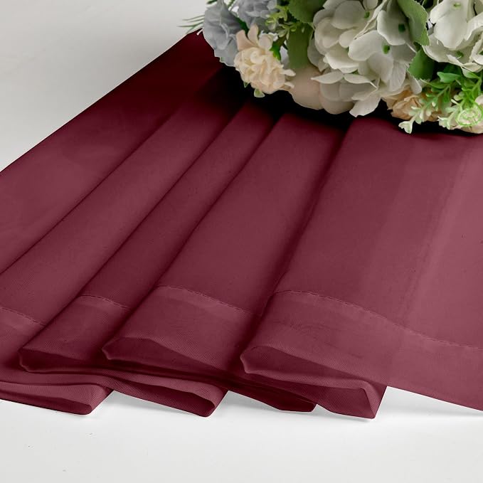 Aiyufeng Sheer Window Curtain Panels 96 Inch Long 2 Pieces, Voile Top Dual Rod - Image 7