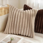 decorUhome Cozy Faux Fur Throw Pillow Covers 20x20 Set of 2 Decorative Soft - Image 4