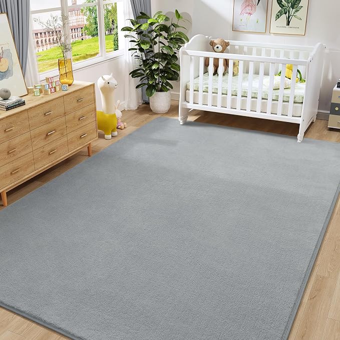 Amearea Large Modern Area Rugs for Bedroom Living Room, 5x8 Feet Grey Thickened - Image 8
