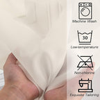 OWENIE Cream Sheer Curtains 78 inches Long 2 Panels Set - Image 8