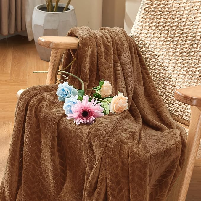 inhand Dark Brown Fleece Queen Blanket - Image 2