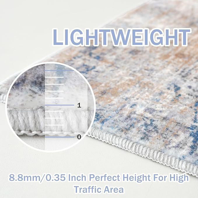 IOHOUZE Abstract Area Rug 4x6 Ft Washable Rugs - Image 5