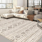Nakagishi 7x9 Area Rug Living Room: Washable Boho Large Neutral Soft Farmhouse by NakagishiAreaRug