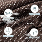 MYSKY HOME Boho Couch Cover Deep Chocolate Sofa Covers - Image 4