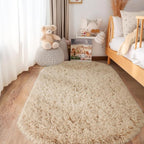 Pionblank Fluffy Area Rug for Bedroom 2.6'x5.3', Shag Oval Rug for Bedside - Image 3