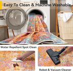 Washable Area Rugs 4'x6' Non-Slip Modern Abstract Soft - Image 7