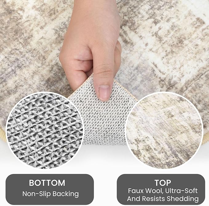 IOHOUZE Abstract Area Rug 3x5 Ft Washable Rugs - Image 4