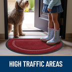OLANLY Half Circle Door Mat Indoor Outdoor Entrance Welcome, Waterproof - Image 8