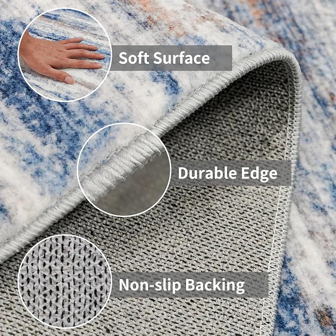 3x10 Washable Runner Rug for Family: Easy-to-Clean Runners for Hallway Entryway - Image 5