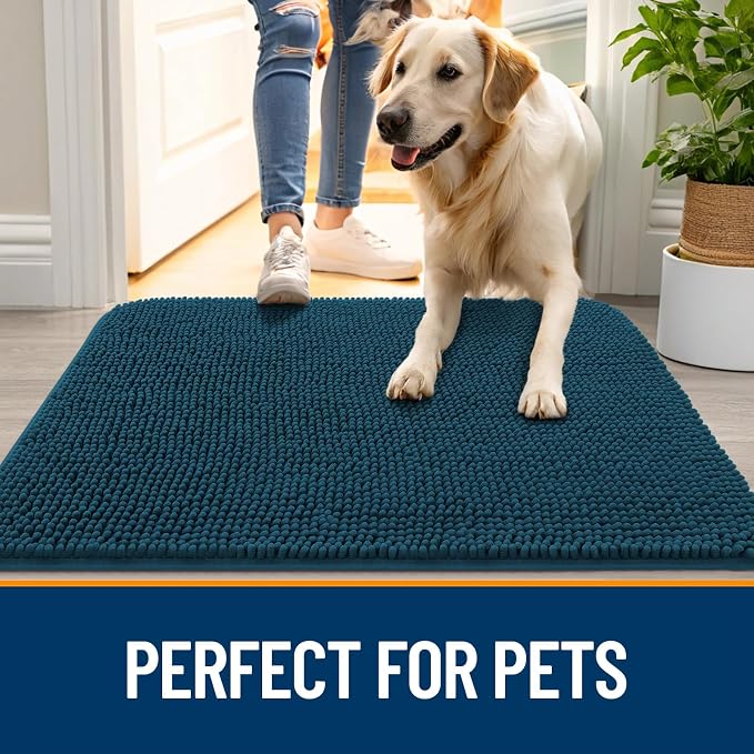 OLANLY Dog Door Mat for Muddy Paws 50x30, Absorbs Moisture and Dirt, Absorbent - Image 6