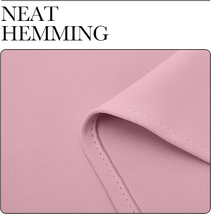 NICETOWN Room Darkening Draperies Window Curtain Panels, Rouge Pink, 2 Panels - Image 6