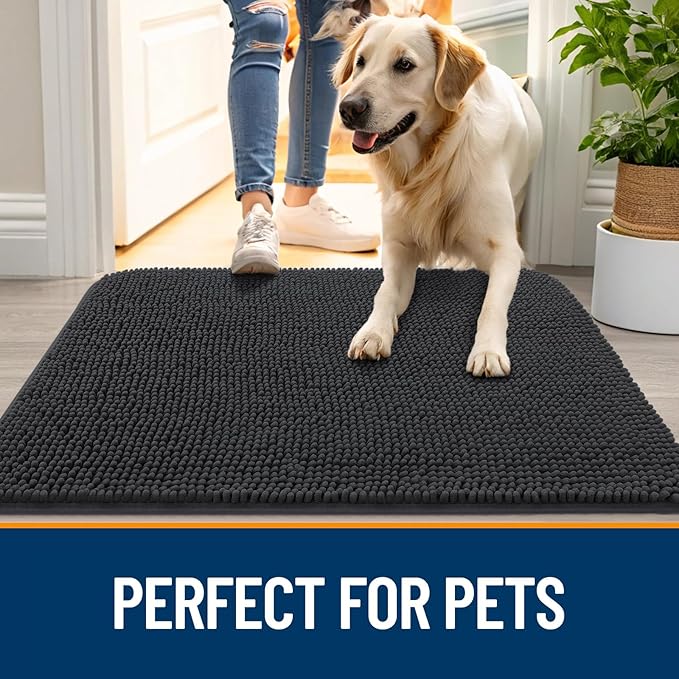OLANLY Dog Door Mat for Muddy Paws 47x17, Absorbs Moisture and Dirt, Absorbent - Image 6