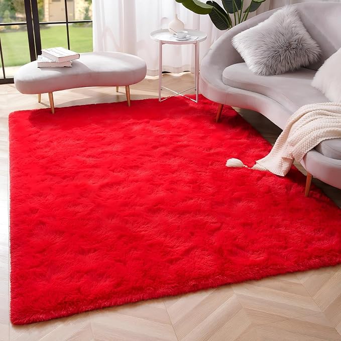 Amearea Shag Fluffy Area Rug for Bedroom Girls Living Room, Extra Soft and - Image 8