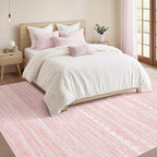 Nakagishi Pink Rugs for Bedroom Girls: 6x9 Washable Boho Large Neutral Cute - Image 4