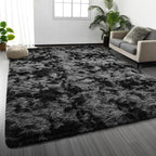 Deerhoo Large Shag Area Rugs 8 x 10, Tie-Dyed Plush Fuzzy Rugs by Deerhoo