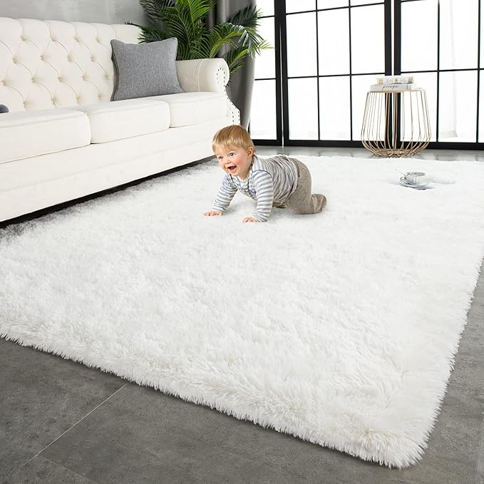 TWINNIS Super Soft Shaggy Rugs Fluffy Carpets 8x10 Feet, Indoor Modern Plush by TWINNIS