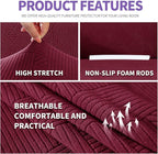 ZNSAYOTX Super Stretch Chair Slipcover, New Striped Sofa Chair Covers - Image 3