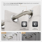 Zeerobee Curtain Rods for Windows 120 to 240, 1 Inch Industrial Wrap Around - Image 3