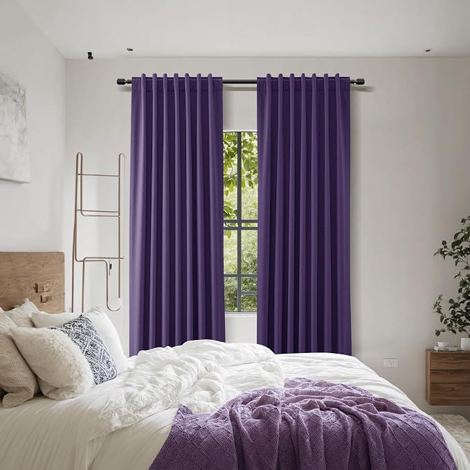 Guken 100% Blackout Curtains 102 Inch Length 2 Panels Set - Image 8