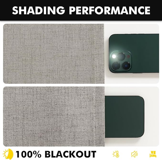 MIULEE 100% Blackout Linen Curtains - Image 7