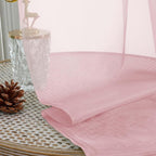 OWENIE Blush Sheer Curtains 72 Inches Long 2 Panels Set, Transparent Voile - Image 6