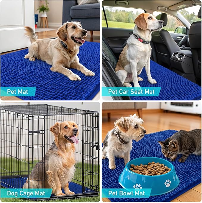 OLANLY Dog Door Mat for Muddy Paws 36x24, Absorbs Moisture and Dirt, Absorbent - Image 7