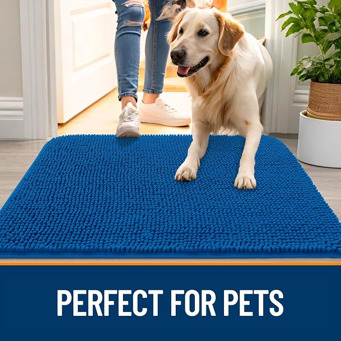 OLANLY Dog Door Mat for Muddy Paws 50x30, Absorbs Moisture and Dirt, Absorbent - Image 6