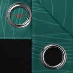 Estelar Textiler Green and Greyish White Blackout Curtains - Image 7