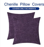 CaliTime Throw Pillow Covers Decorative 26 X 26 Inches Pack of 2 Cozy Chenille - Image 6