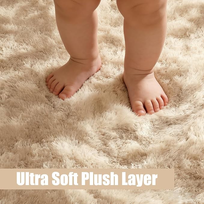 8x10 Fluffy Area Rugs for Living Room, Shag Area Rug for Bedroom, Soft Fuzzy - Image 2