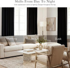 PONY DANCE Short Blackout Curtains 54 Inches Long, Room Darkening Curtains - Image 7