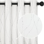 Deconovo White Curtains, Room Darkening Curtain, Thermal Insulated Noise by Deconovo