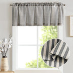 jinchan Linen Stripe Curtain Valance - Image 4