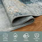 6x9 Area Rugs for Living Room Rug Washable: Abstract Rug for Dining Room - Image 4