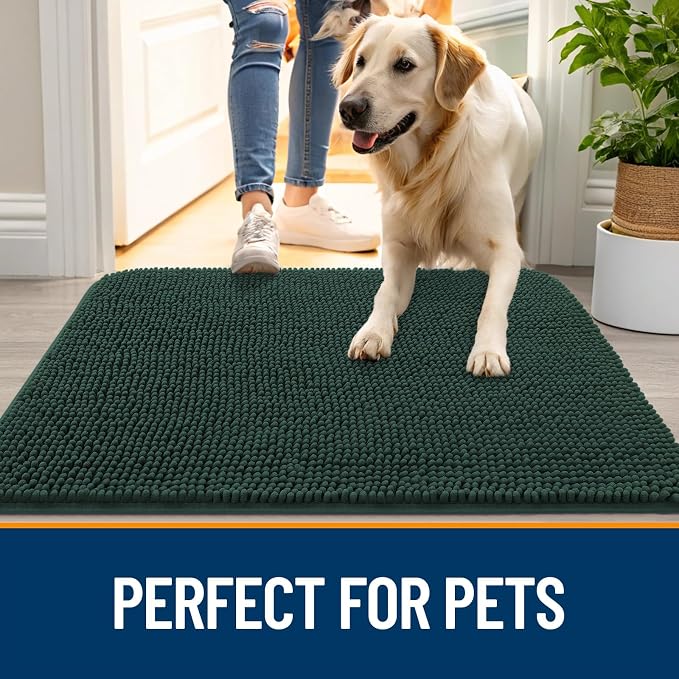 OLANLY Dog Door Mat for Muddy Paws 47x17, Absorbs Moisture and Dirt, Absorbent - Image 6