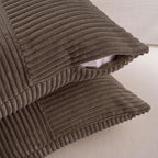 Fancy Homi 2 Packs Dark Brown Decorative Throw Pillow Covers 16x16 Inch - Image 4