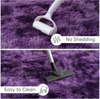 Goideal Fluffy Rug for Bedroom Living Room, 4x6 Purple Area Rugs, Faux Fur Shag - Image 7